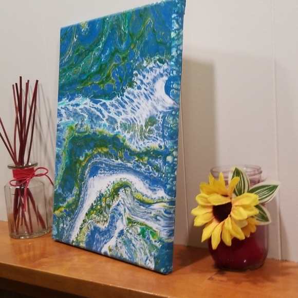 11"x14" Handmade Paint Pour - Picture 5 of 7